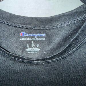 Champion Black Short Sleeve Athletic Crewneck Tee
